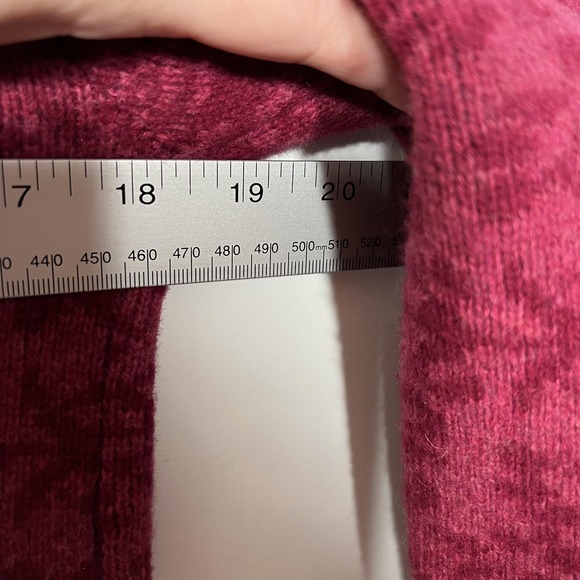 Sundance Sweater Coat Womens XS Pink Jacquard Lambswool Button Front Longline‎ - Picture 12 of 12